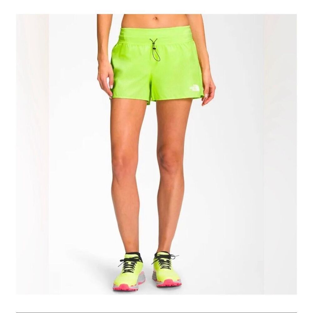The North Face Women’s Running Shorts built-in briefs Neon green S